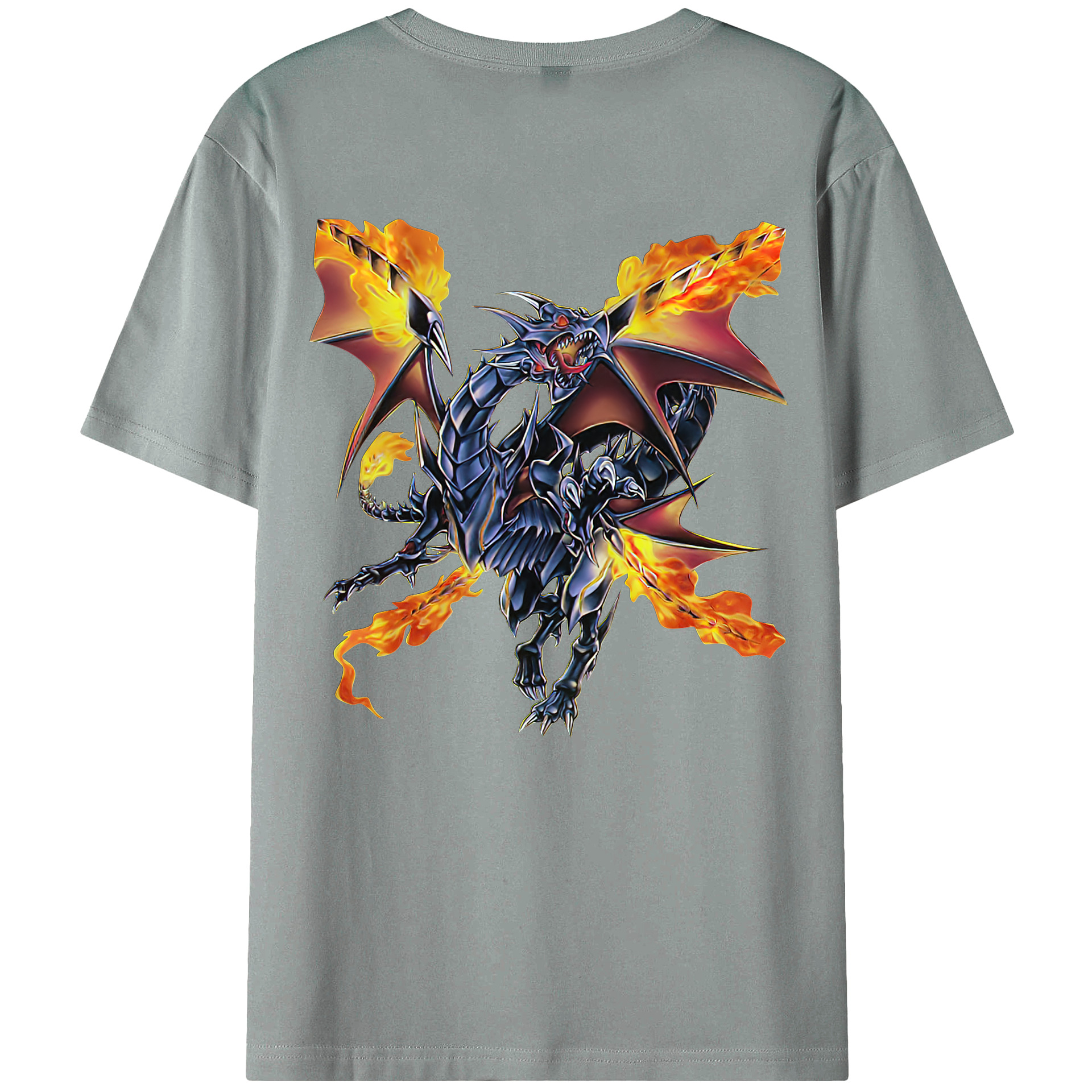 （画像用） 遊☆戯☆王 Yu-Gi-Oh! 綿100％ メンズ半袖Tシャツ（バックプリント） 通気性